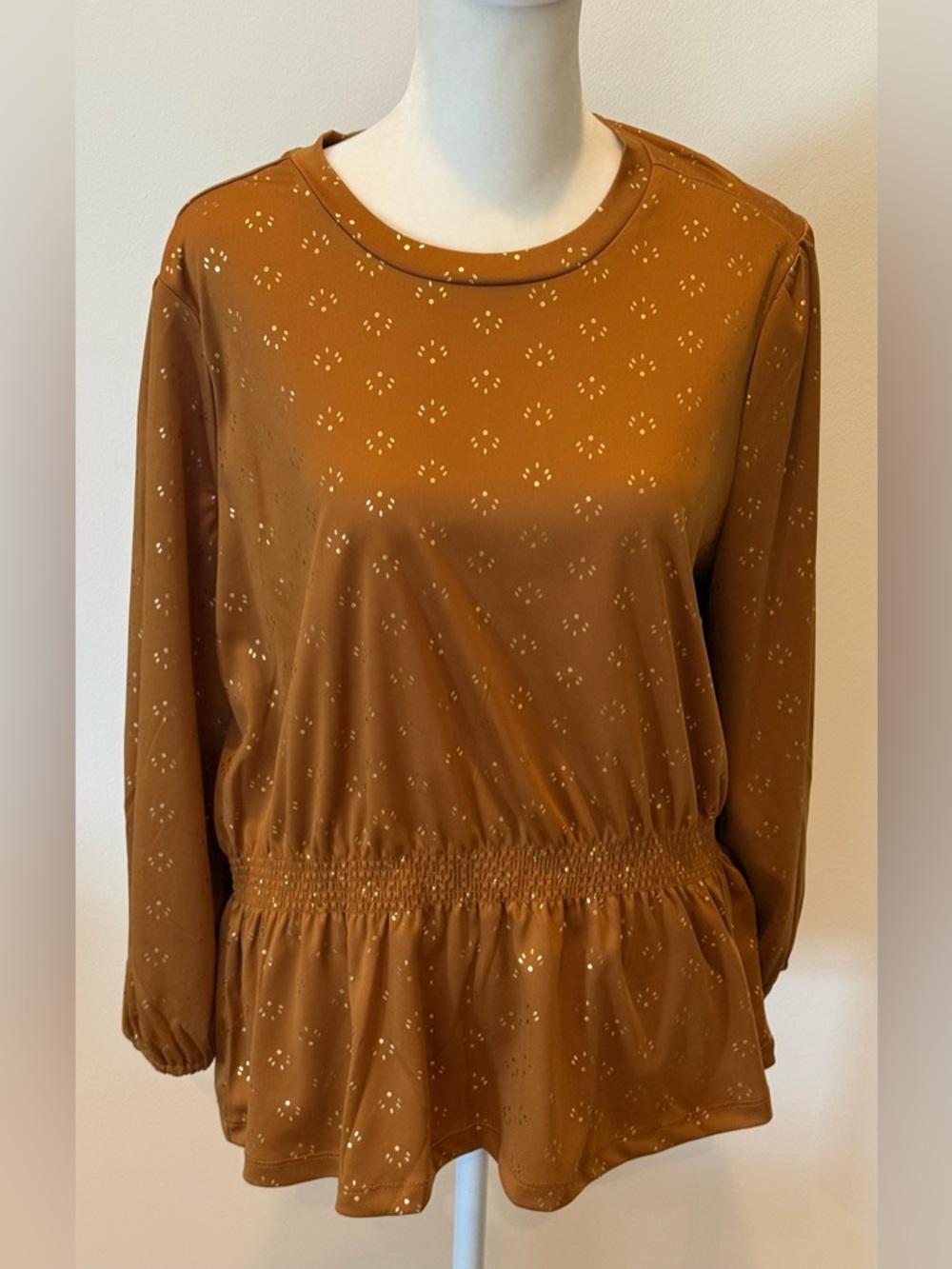 Women's Printed Peplum Blouse